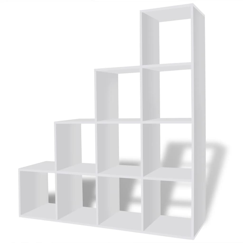 Staircase Bookcase/Display Shelf 142 cm White - Newstart Furniture