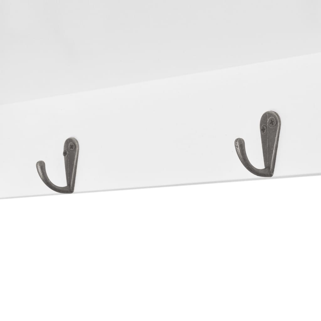 Wall Cabinet Display Shelf Book/DVD/Glass Storage White MDF - Newstart Furniture