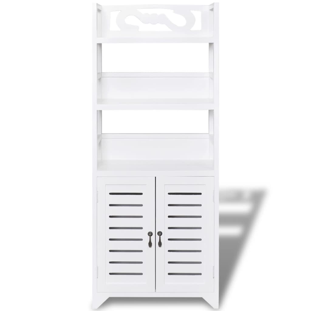 Bathroom Cabinet Albuquerque Wood White 46x24x117.5 cm - Newstart Furniture