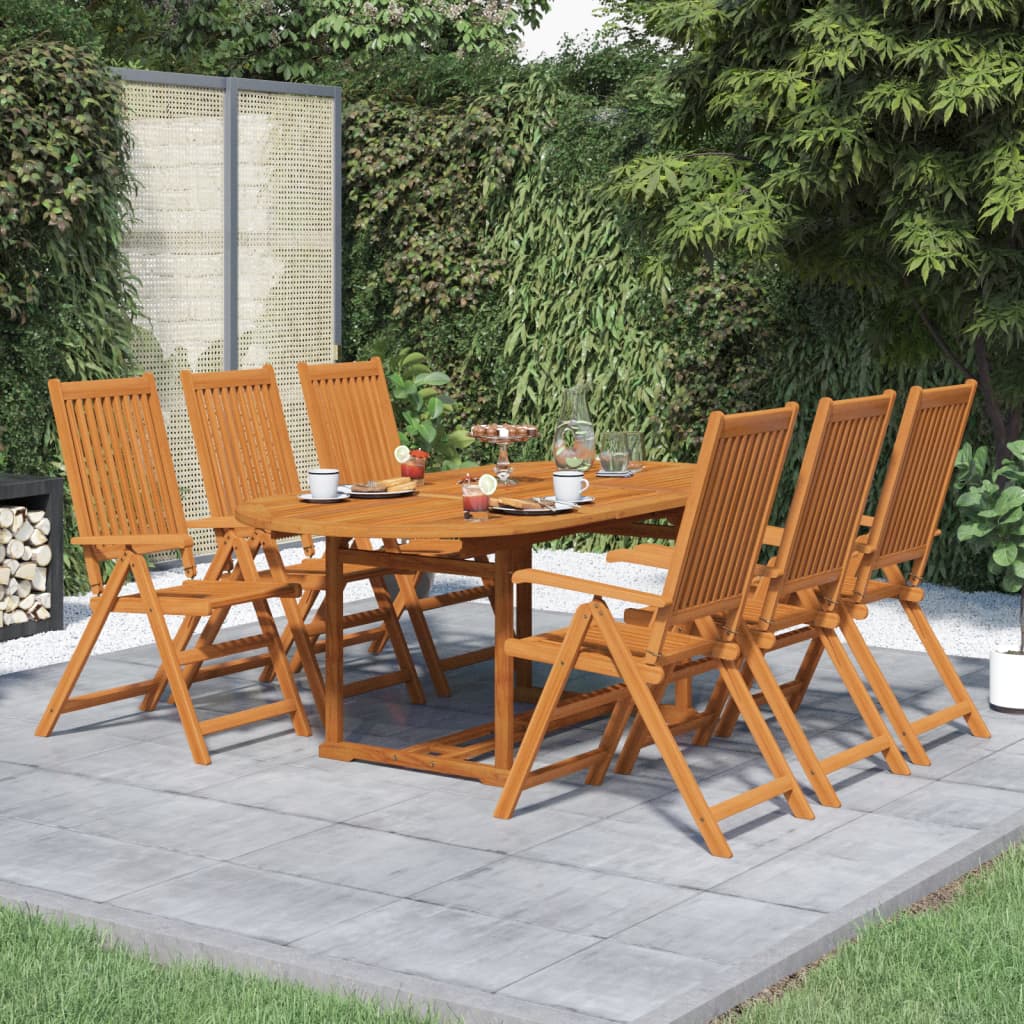 7 Piece Outdoor Dining Set Solid Acacia Wood - Newstart Furniture