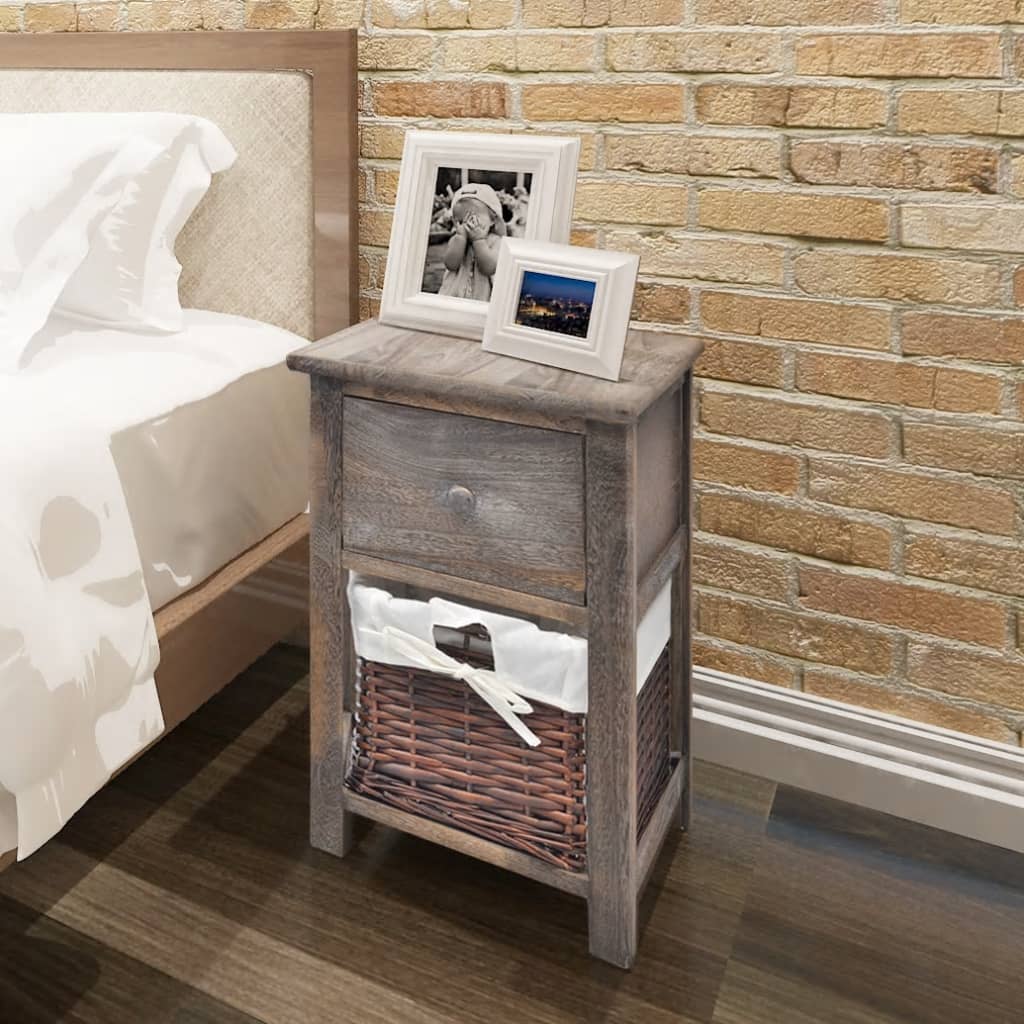 Bedside Cabinets 2 pcs Wood Brown - Newstart Furniture