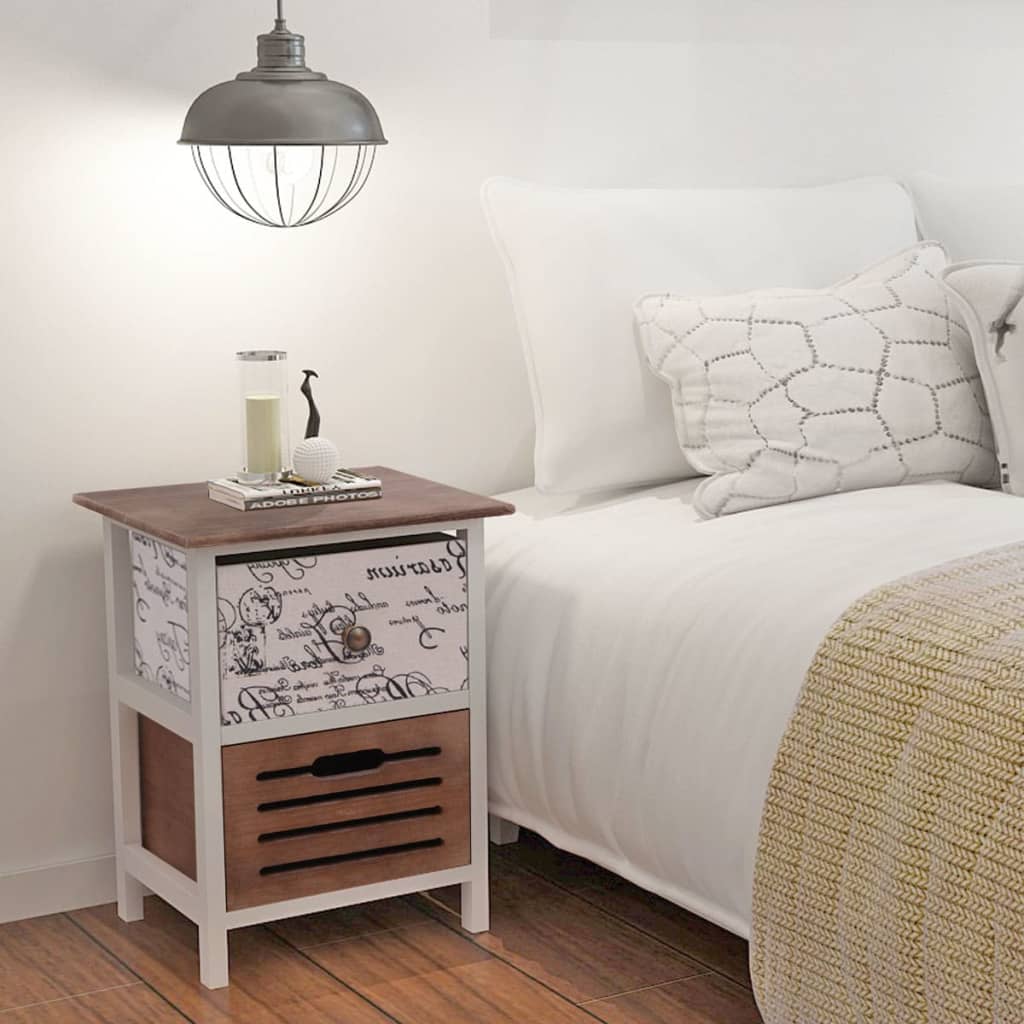 Bedside Cabinets 2 pcs Wood - Newstart Furniture