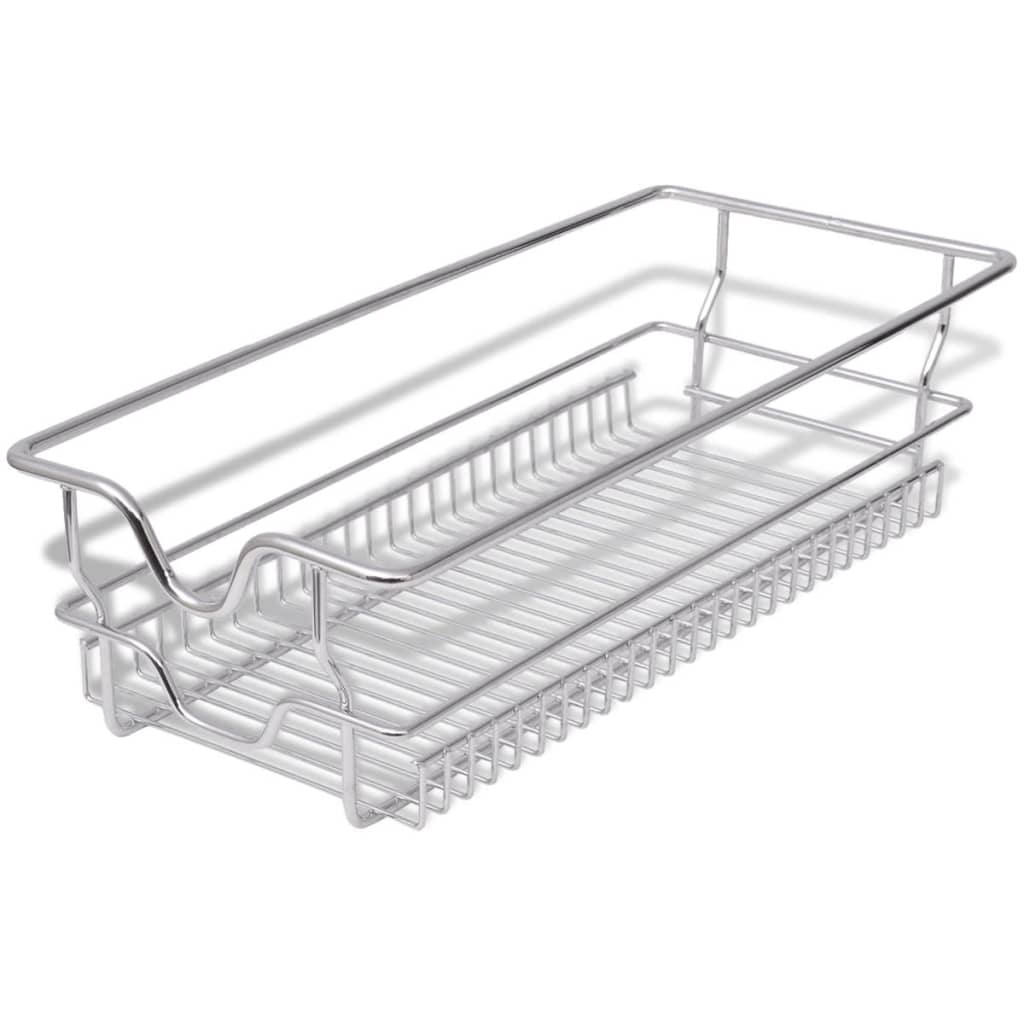 Pull-Out Wire Baskets 2 pcs Silver 300 mm - Newstart Furniture