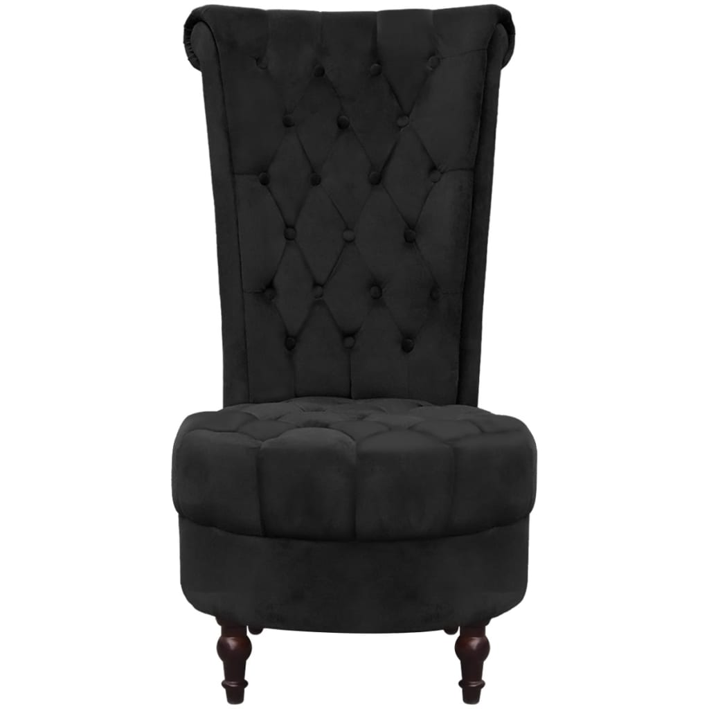 High Back Sofa Chair Black Fabric - Newstart Furniture