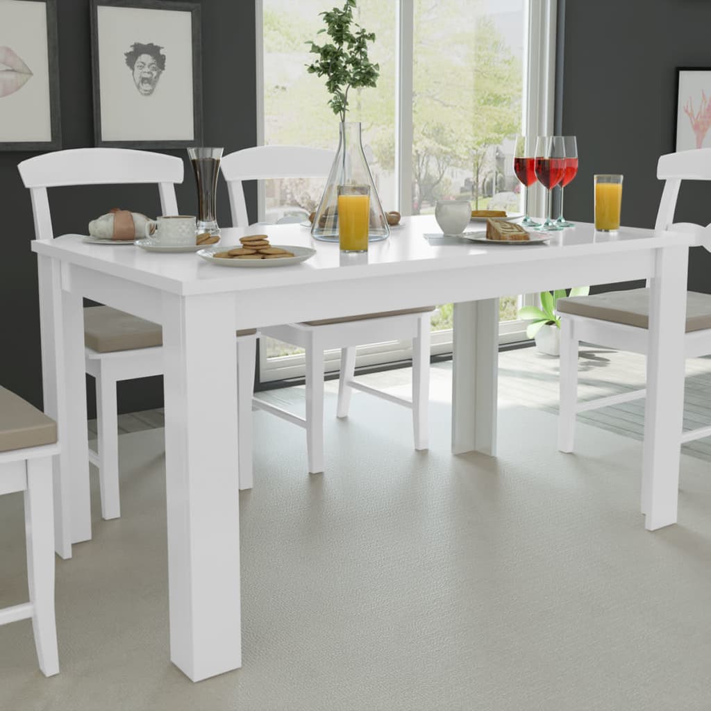 Dining Table 140x80x75 cm White - Newstart Furniture