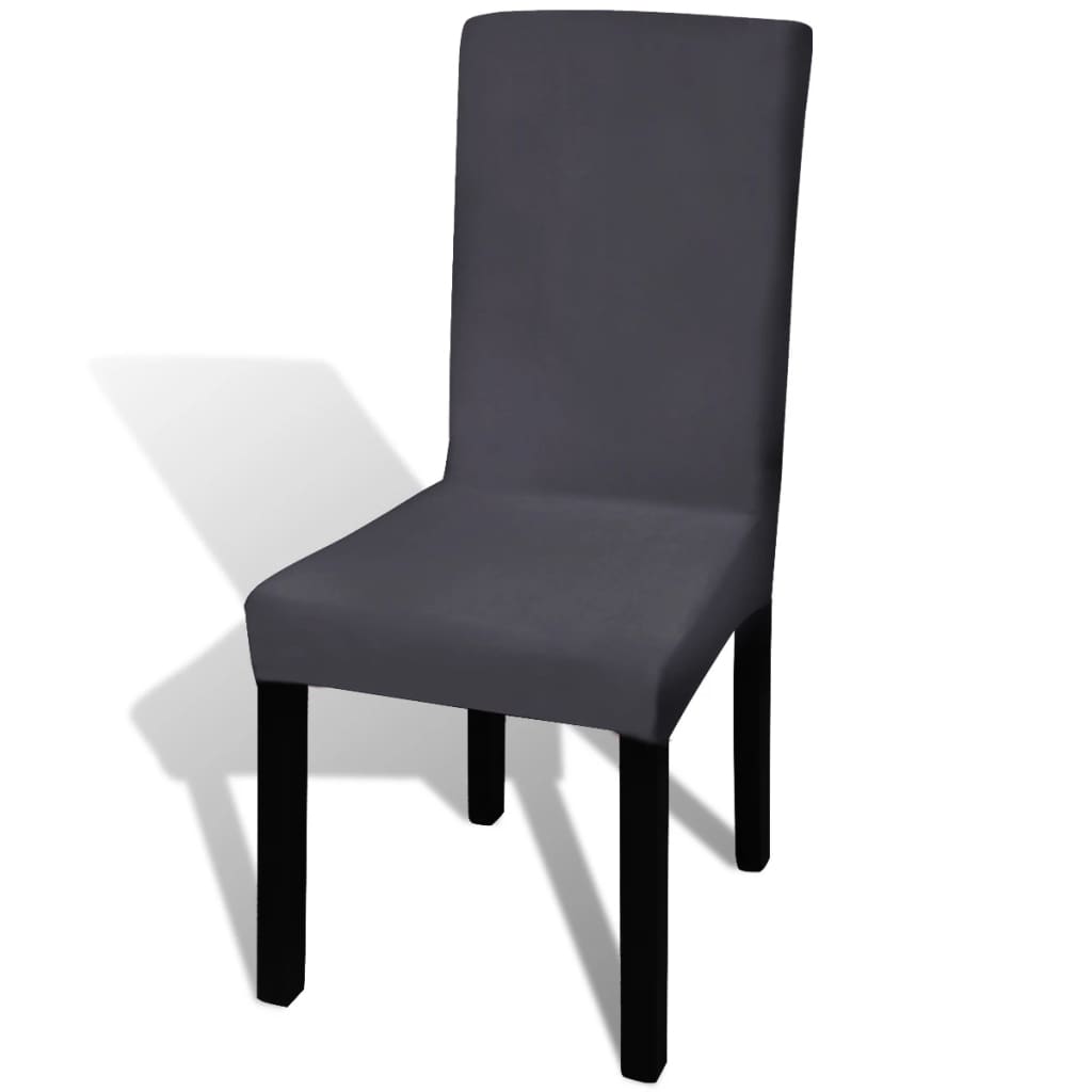 Straight Stretchable Chair Cover 4 pcs Anthracite - Newstart Furniture