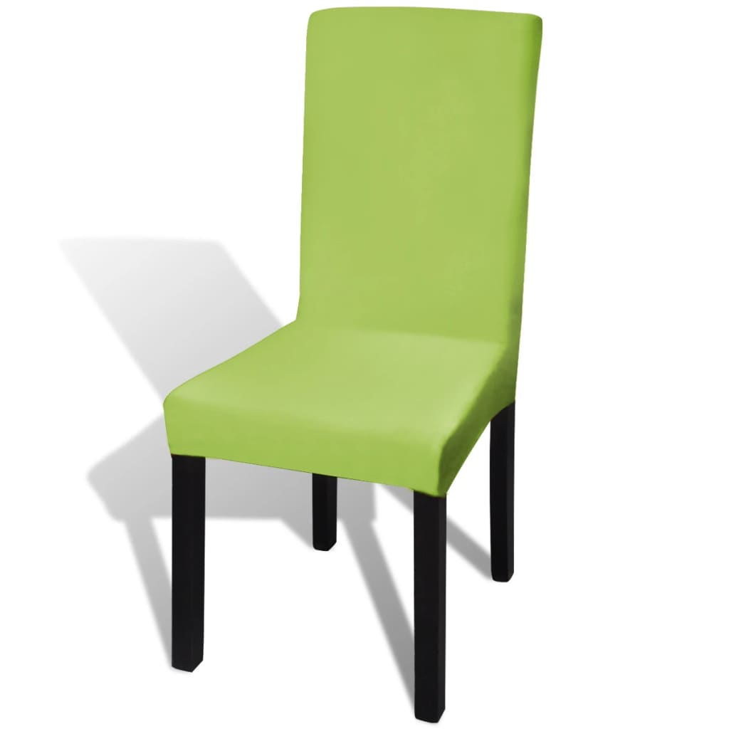Straight Stretchable Chair Cover 4 pcs Green - Newstart Furniture