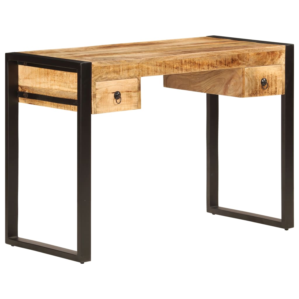 Desk with 2 Drawers 110x50x77 cm Solid Mango Wood - Newstart Furniture