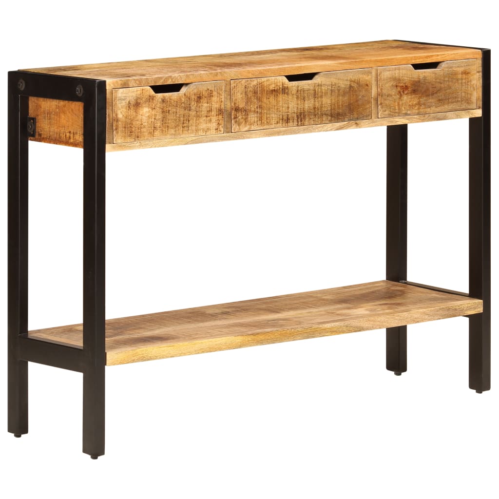 Sideboard with 3 Drawers 110x35x75 cm Solid Mango Wood - Newstart Furniture
