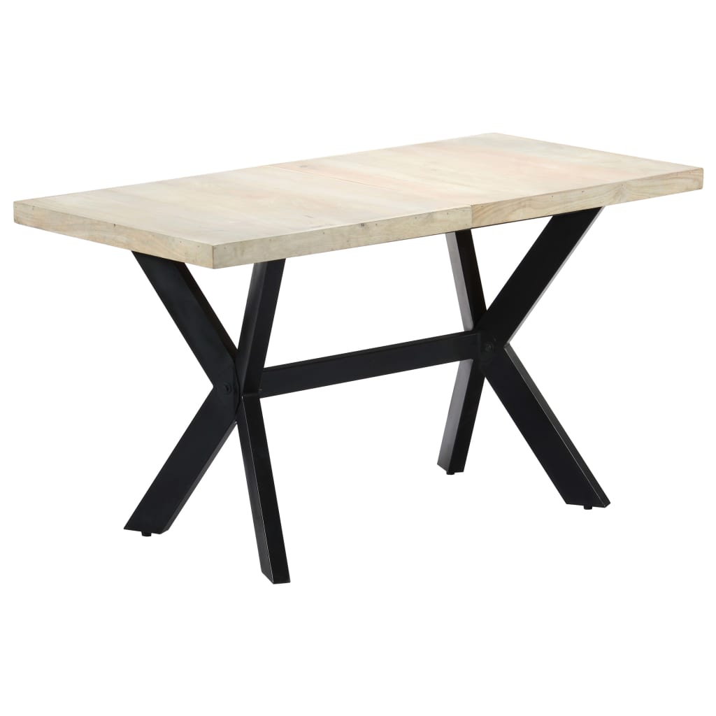 Dining Table 140x70x75 cm Solid Bleached Mango Wood - Newstart Furniture