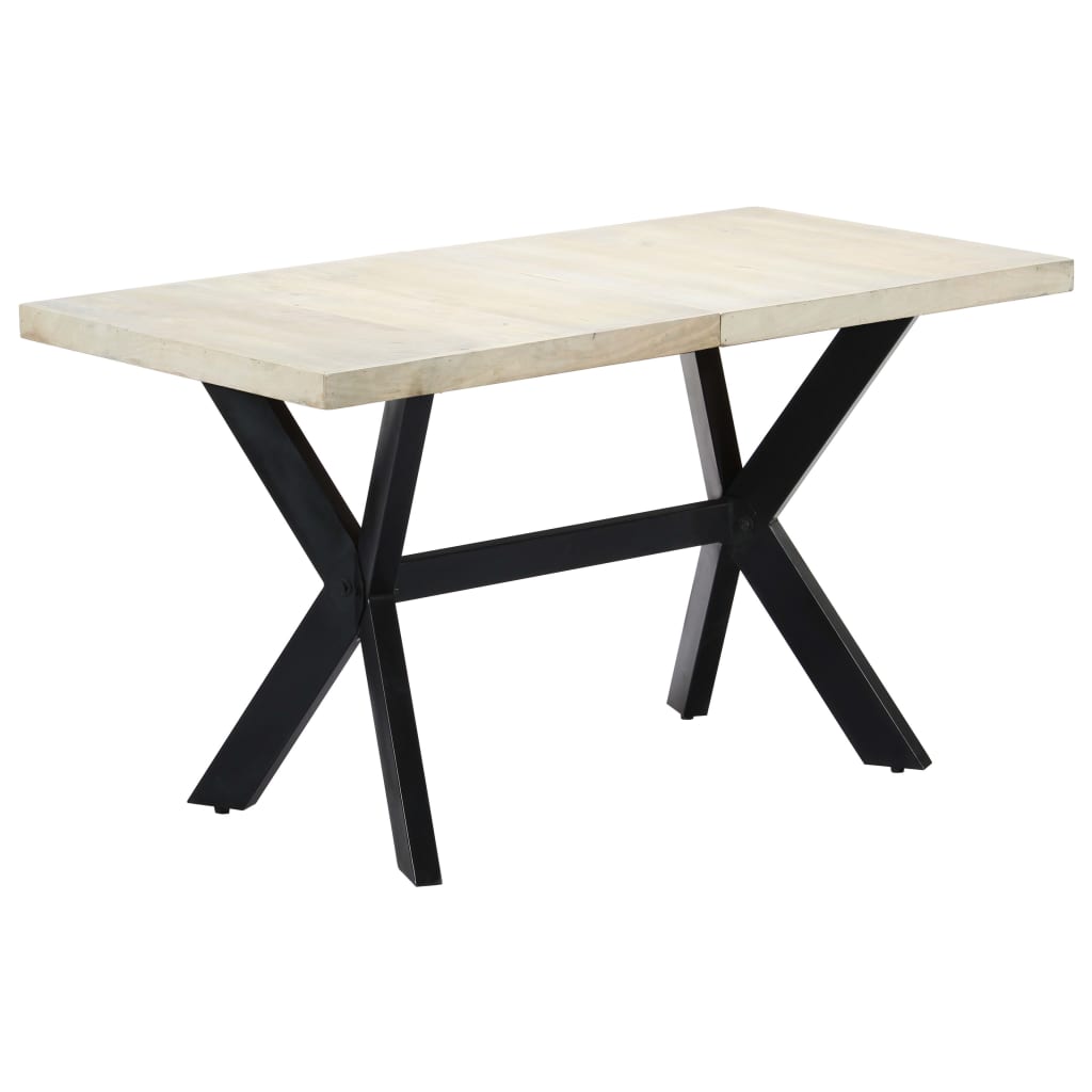Dining Table 140x70x75 cm Solid Bleached Mango Wood - Newstart Furniture