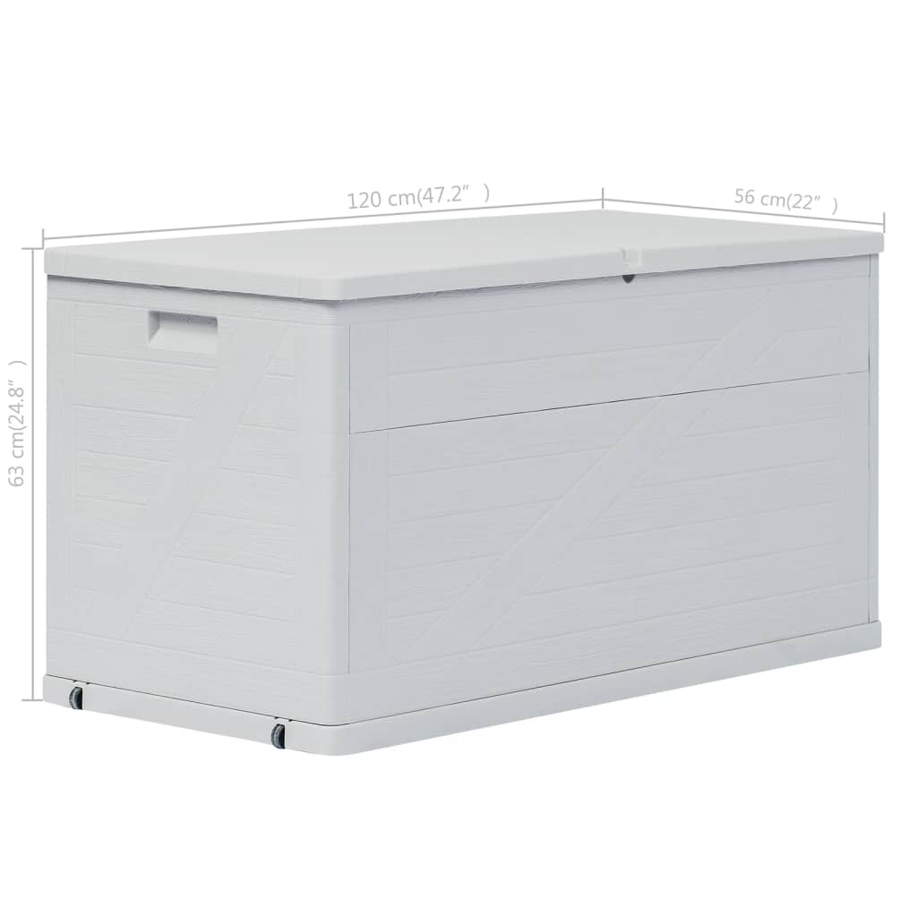 Garden Storage Box 420 L Light Grey - Newstart Furniture