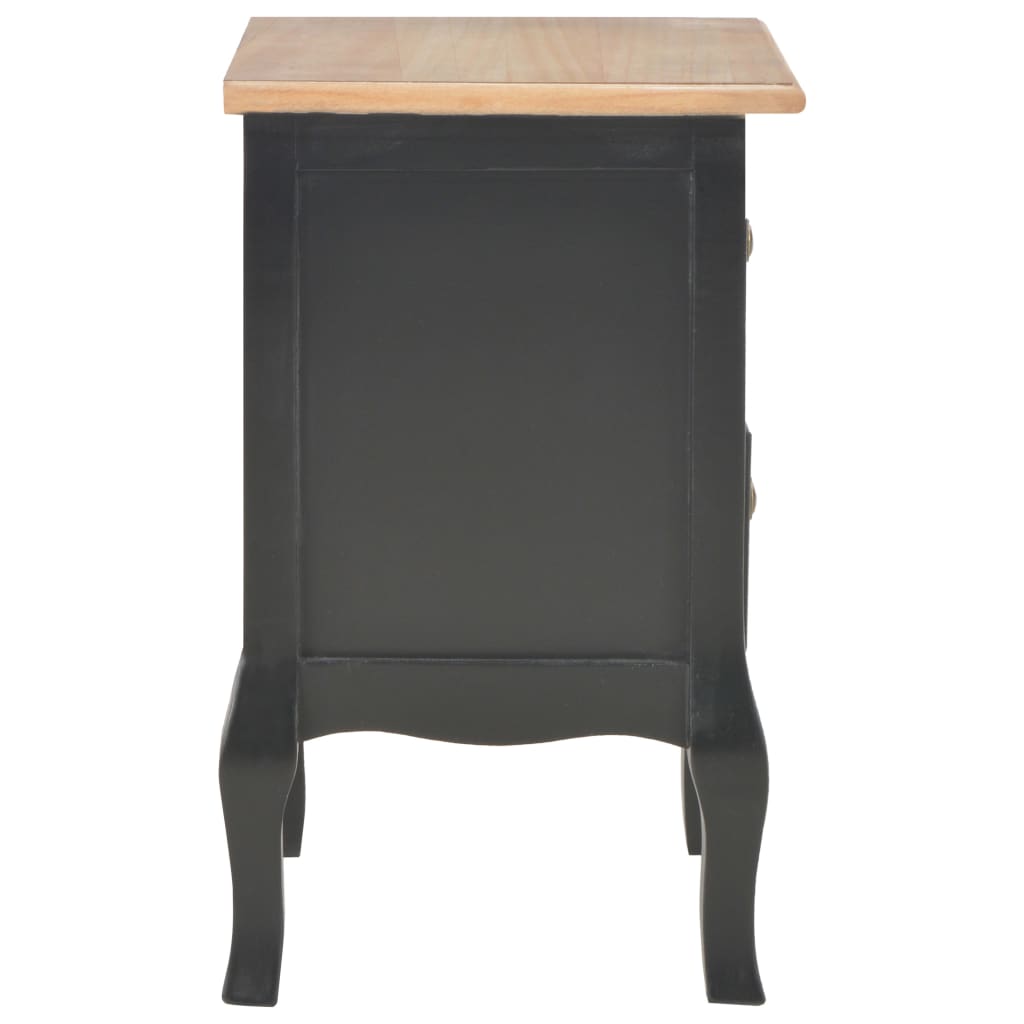 Bedside Cabinets 2 pcs Black 35x30x49 cm MDF - Newstart Furniture
