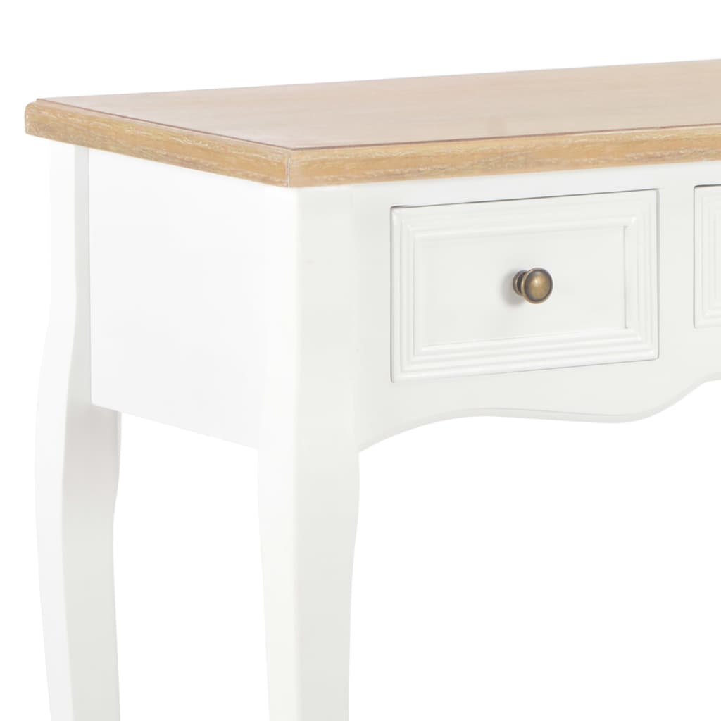 Dressing Console Table with 3 Drawers White - Newstart Furniture
