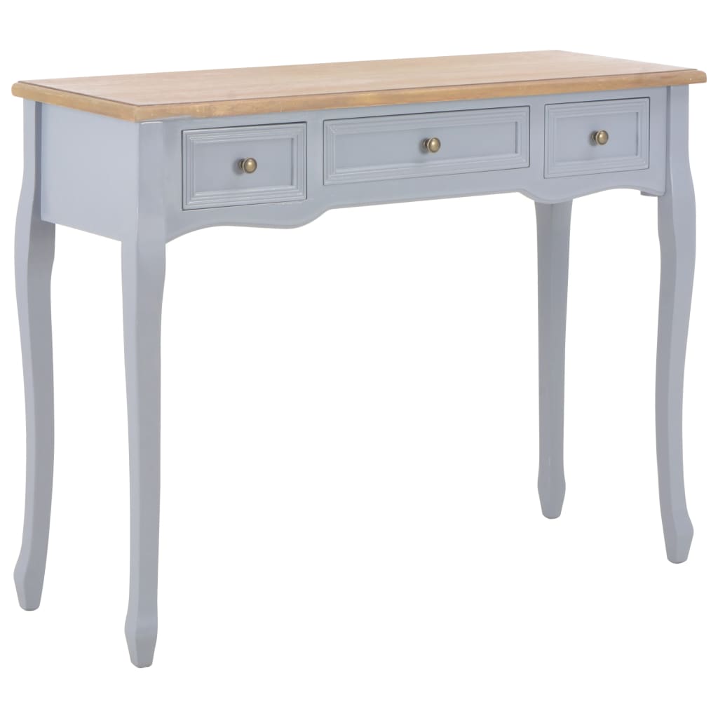 Dressing Console Table with 3 Drawers Grey - Newstart Furniture
