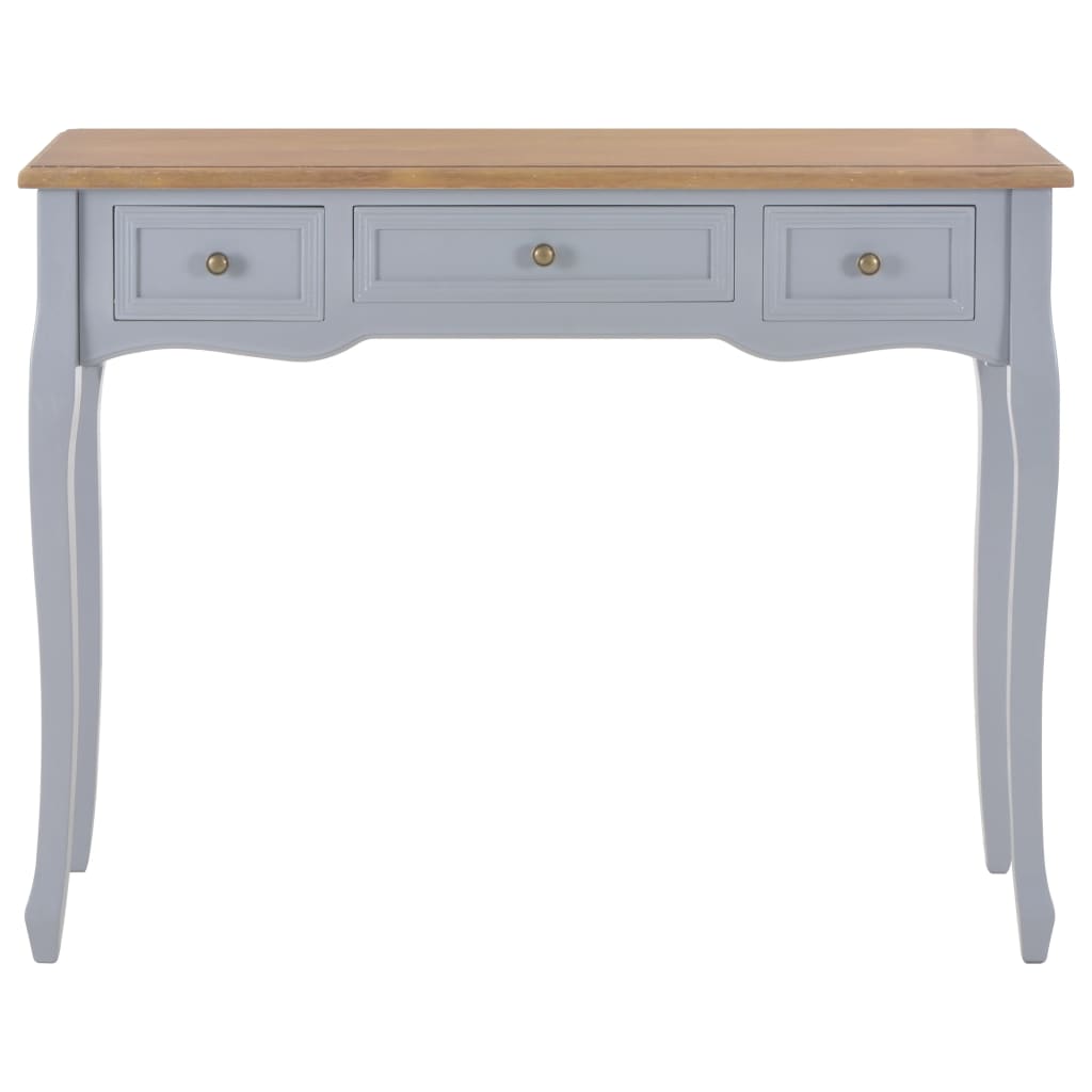 Dressing Console Table with 3 Drawers Grey - Newstart Furniture