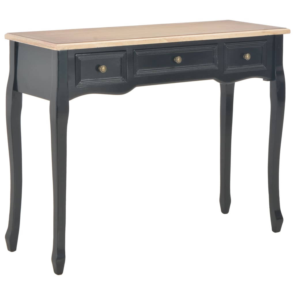 Dressing Console Table with 3 Drawers Black - Newstart Furniture