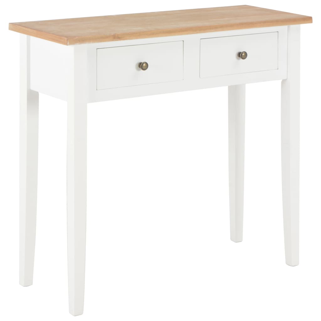 Dressing Console Table White 79x30x74 cm Wood - Newstart Furniture