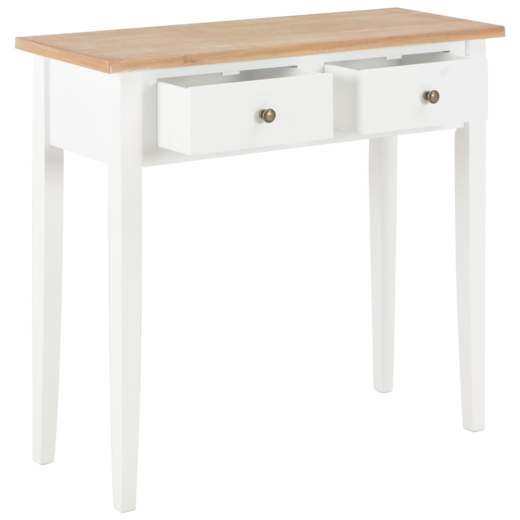 Dressing Console Table White 79x30x74 cm Wood - Newstart Furniture