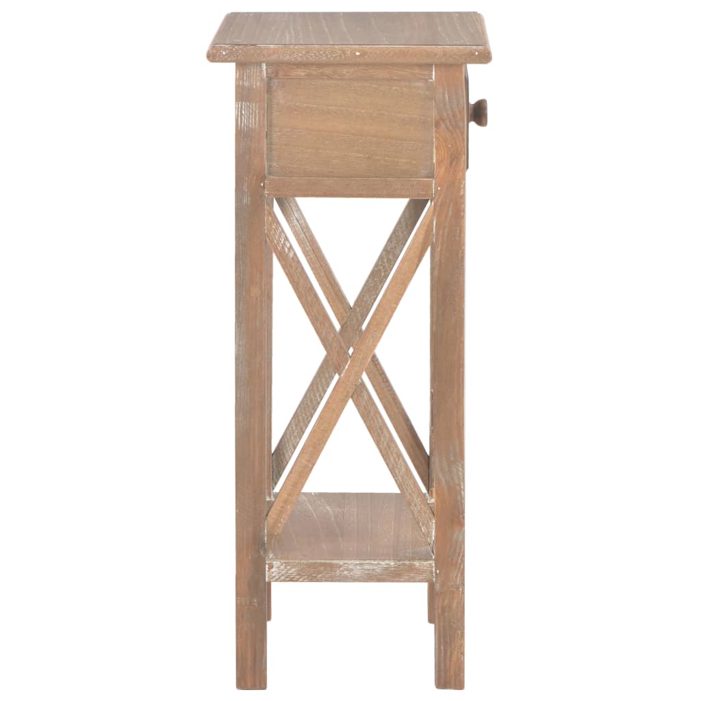 Side Table Brown 27x27x65.5 cm Wood - Newstart Furniture