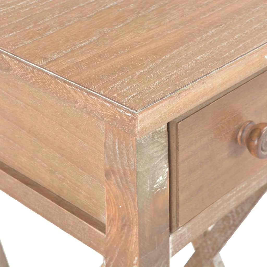 Side Table Brown 27x27x65.5 cm Wood - Newstart Furniture