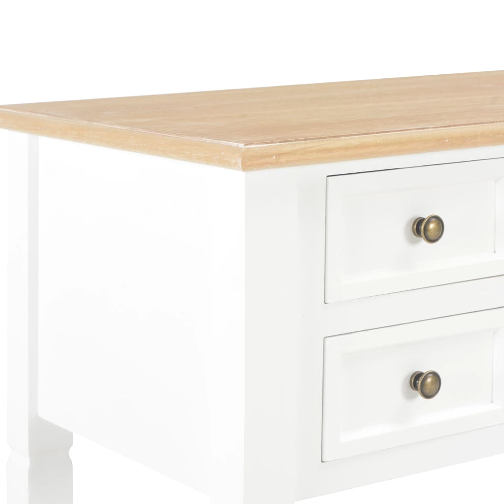 Writing Desk White 109.5x45x77.5 cm Wood - Newstart Furniture