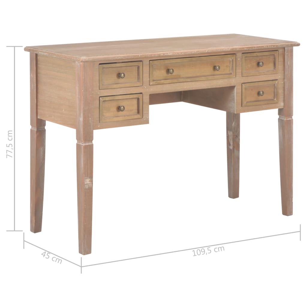 Writing Desk Brown 109.5x45x77.5 cm Wood - Newstart Furniture