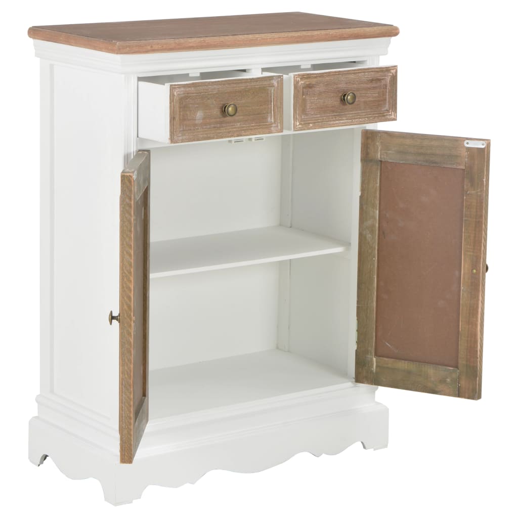 Sideboard White 60x30x80 cm Solid Wood - Newstart Furniture