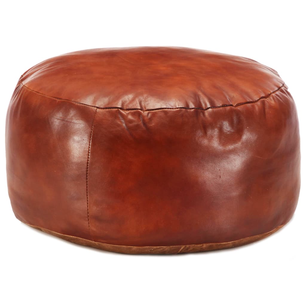Pouffe Tan 60x30 cm Genuine Goat Leather - Newstart Furniture