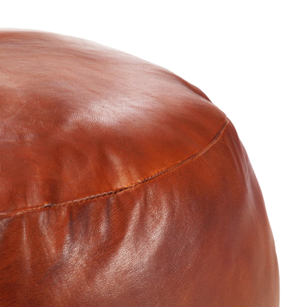 Pouffe Tan 60x30 cm Genuine Goat Leather - Newstart Furniture
