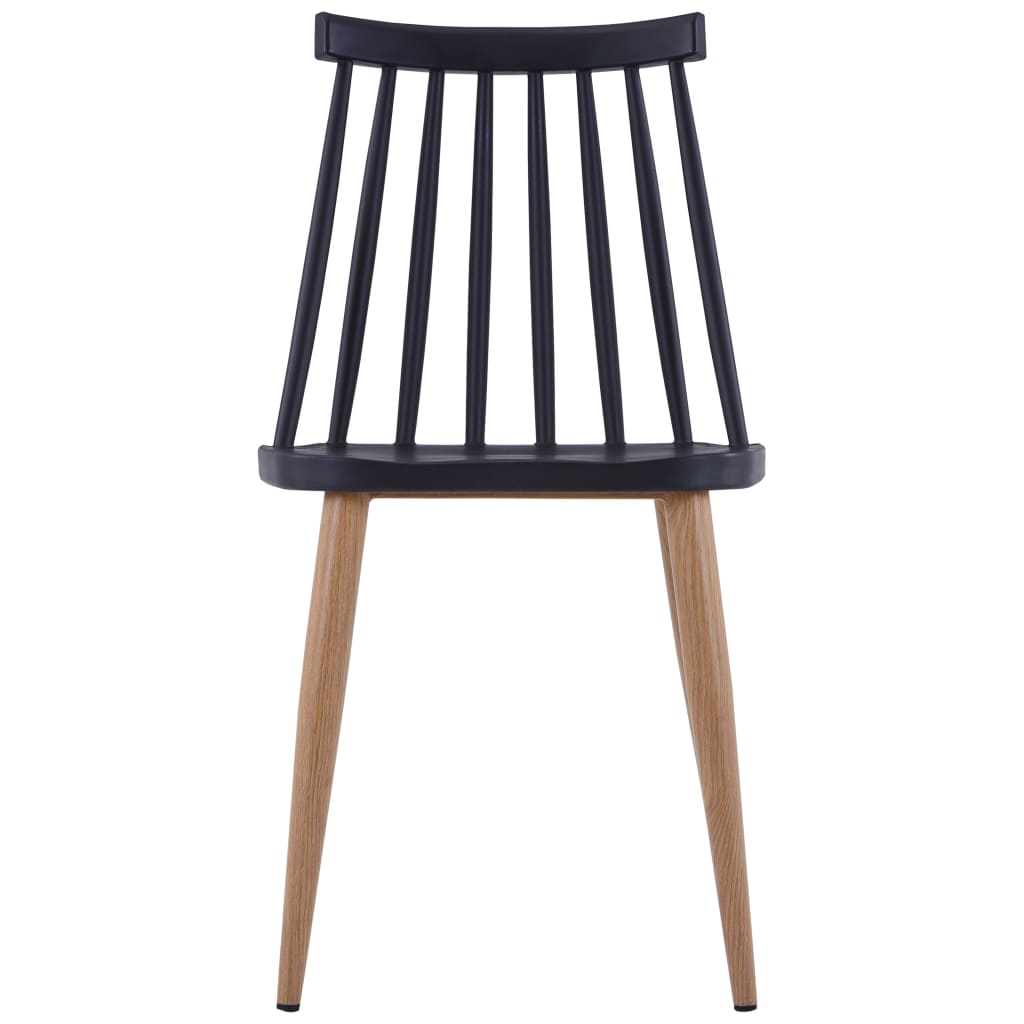 Dining Chairs 2 pcs Black Plastic - Newstart Furniture