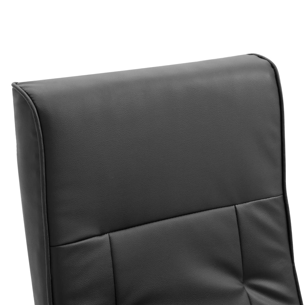 Swivel TV Armchair Black Faux Leather - Newstart Furniture