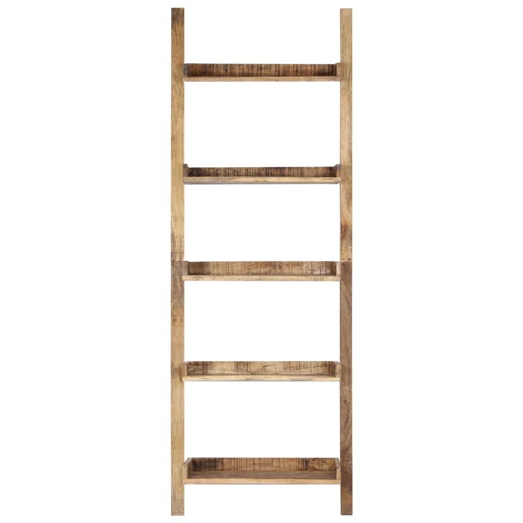 Ladder Shelf Brown 75x37x205 cm Solid Mango Wood - Newstart Furniture