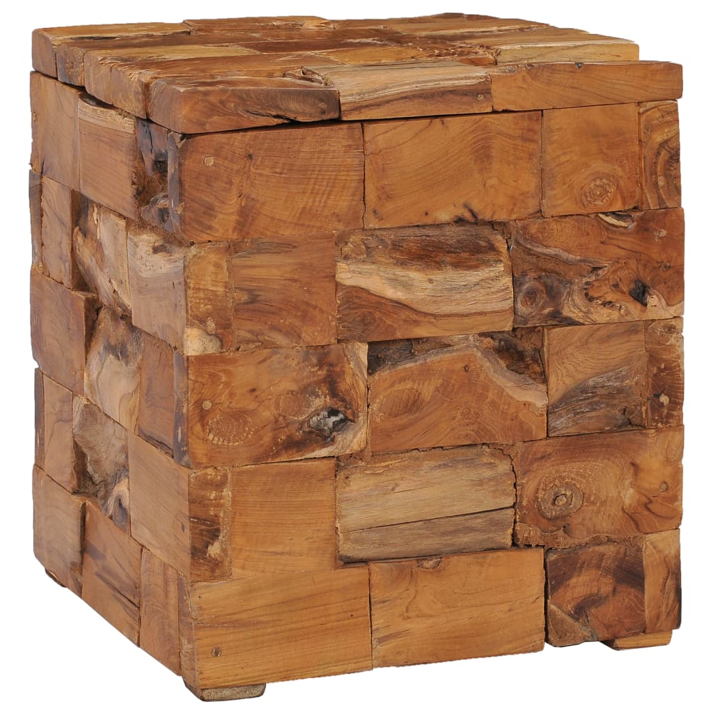 Storage Stool Solid Teak Wood - Newstart Furniture