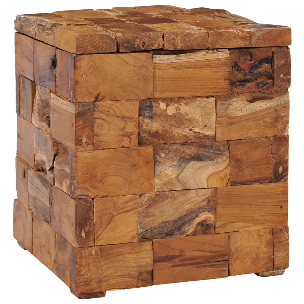 Storage Stool Solid Teak Wood - Newstart Furniture