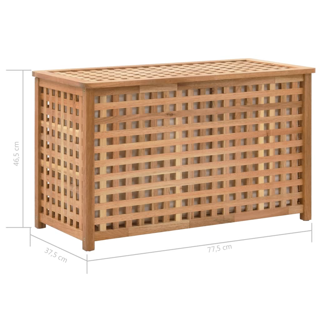 Laundry Chest 77.5x37.5x46.5 cm Solid Walnut Wood - Newstart Furniture