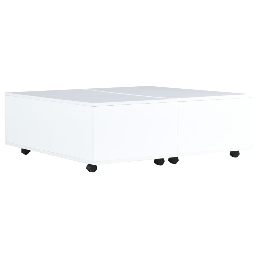 Coffee Table High Gloss White 100x100x35 cm - Newstart Furniture