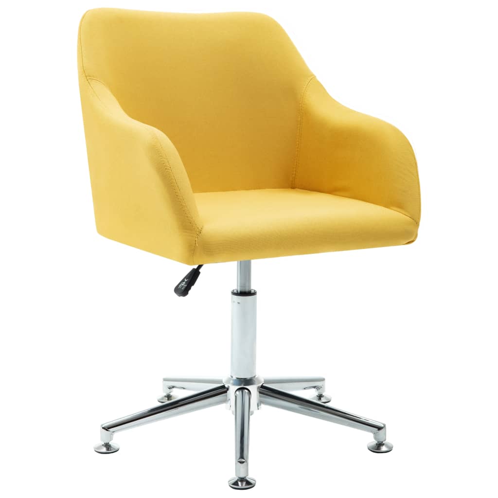Swivel Dining Chair Yellow Fabric - Newstart Furniture