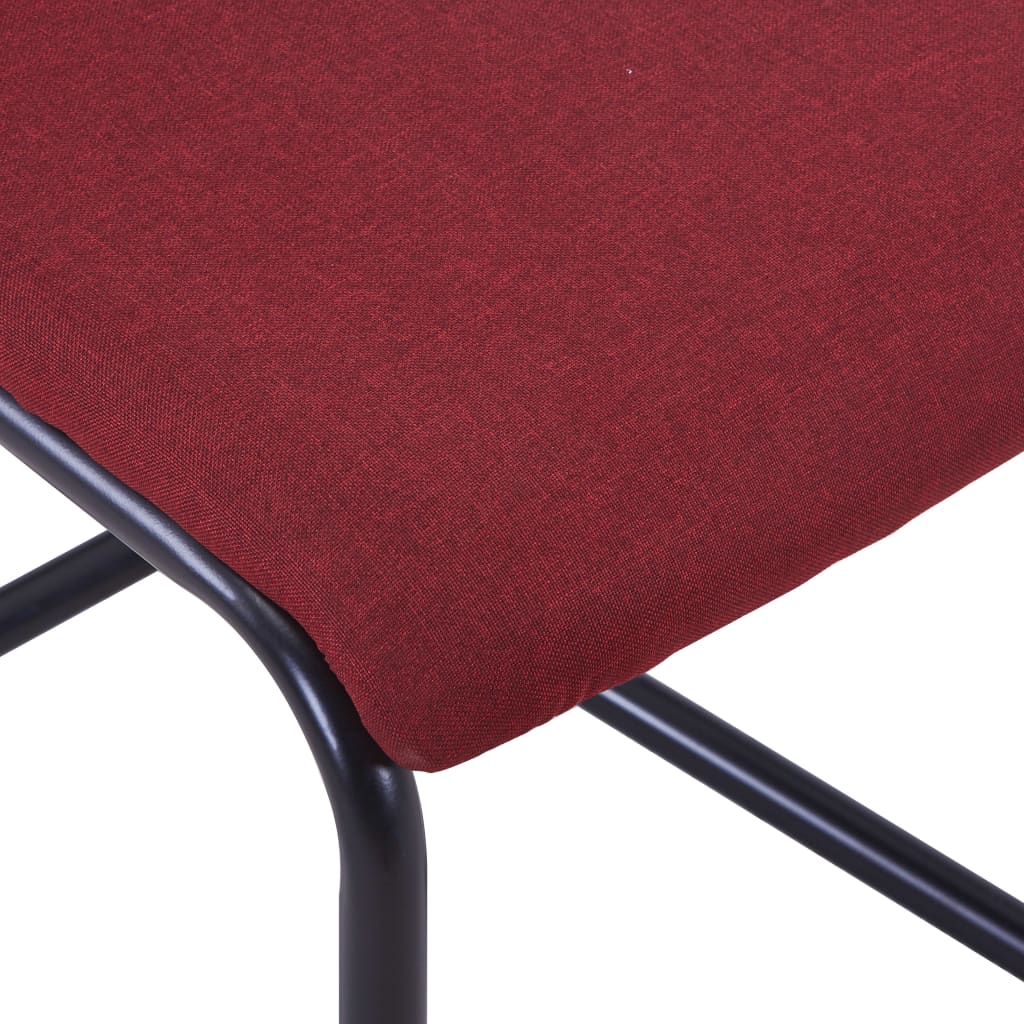 Cantilever Dining Chairs 2 pcs Wine Fabric - Newstart Furniture