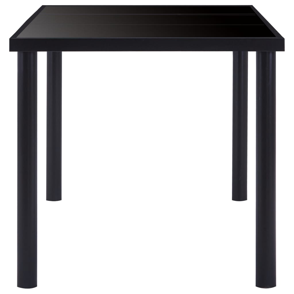 Dining Table Black 200x100x75 cm Tempered Glass - Newstart Furniture