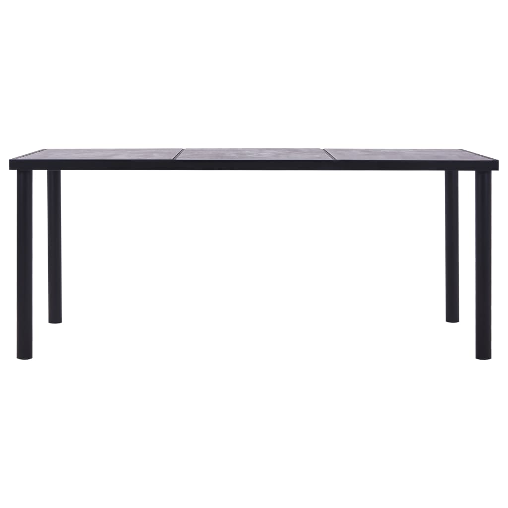 Dining Table Black and Concrete Grey 200x100x75 cm MDF - Newstart Furniture