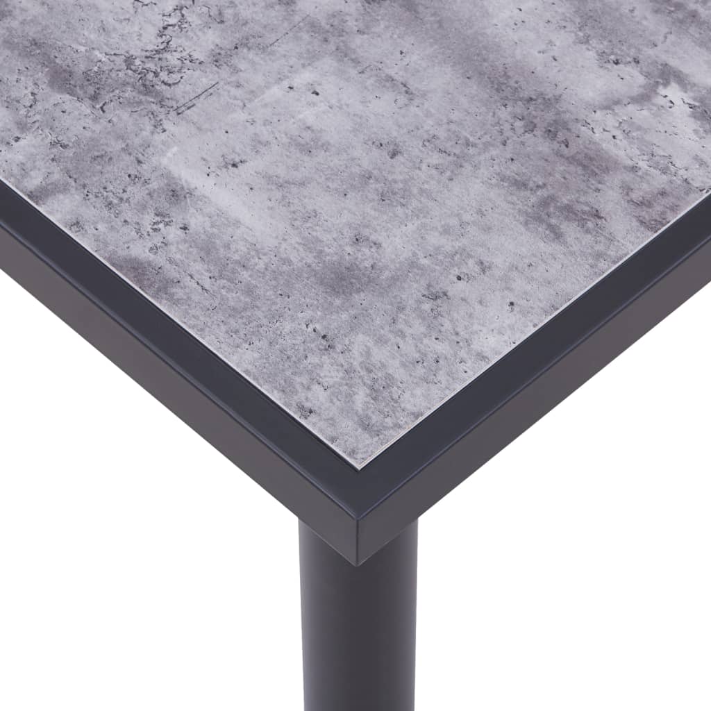 Dining Table Black and Concrete Grey 200x100x75 cm MDF - Newstart Furniture