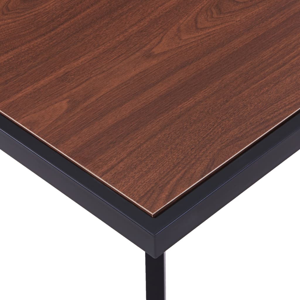 Dining Table Dark Wood and Black 120x60x75 cm MDF - Newstart Furniture