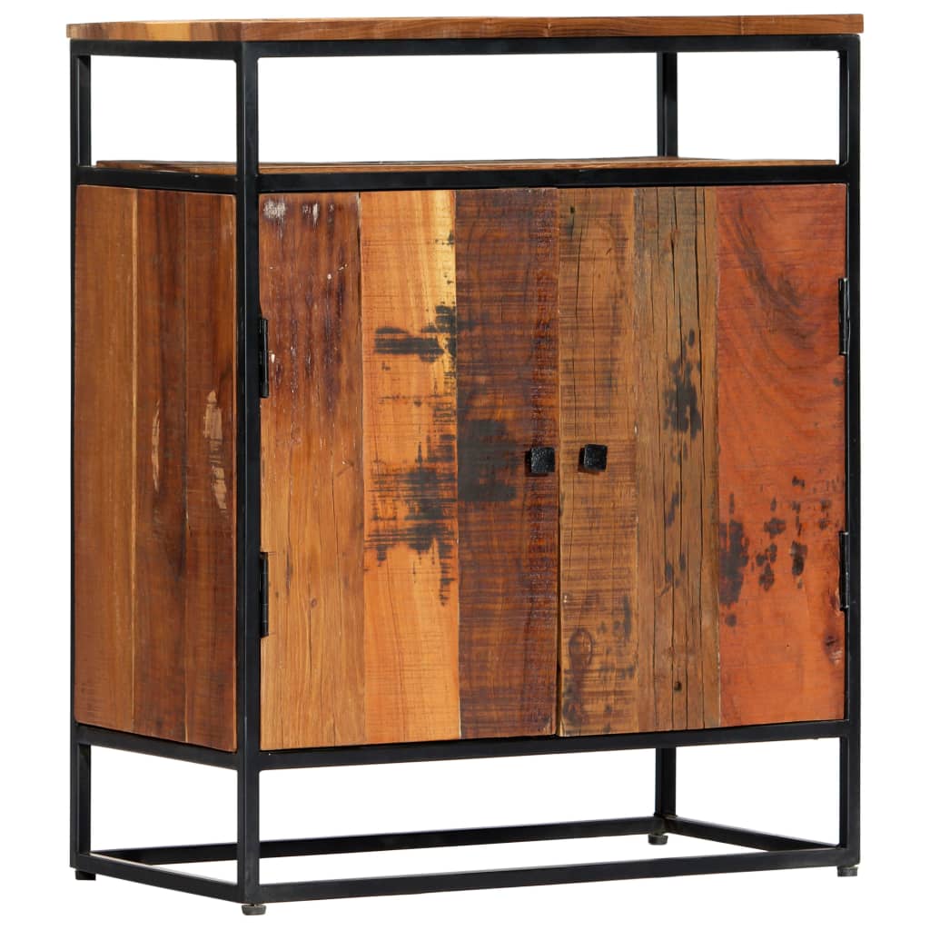 Side Cabinet 60x35x76 cm Solid Reclaimed Wood and Steel - Newstart Furniture