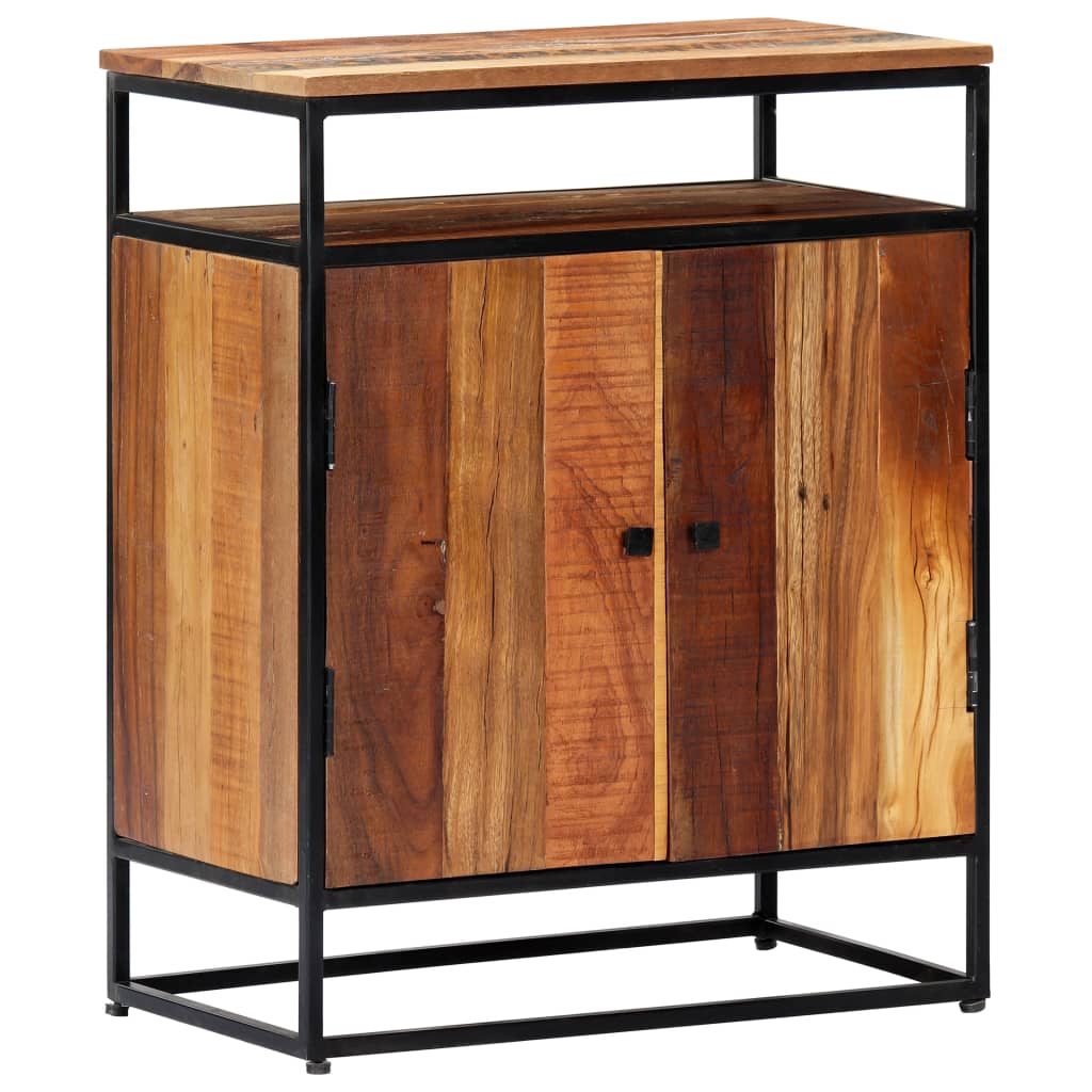 Side Cabinet 60x35x76 cm Solid Reclaimed Wood and Steel - Newstart Furniture