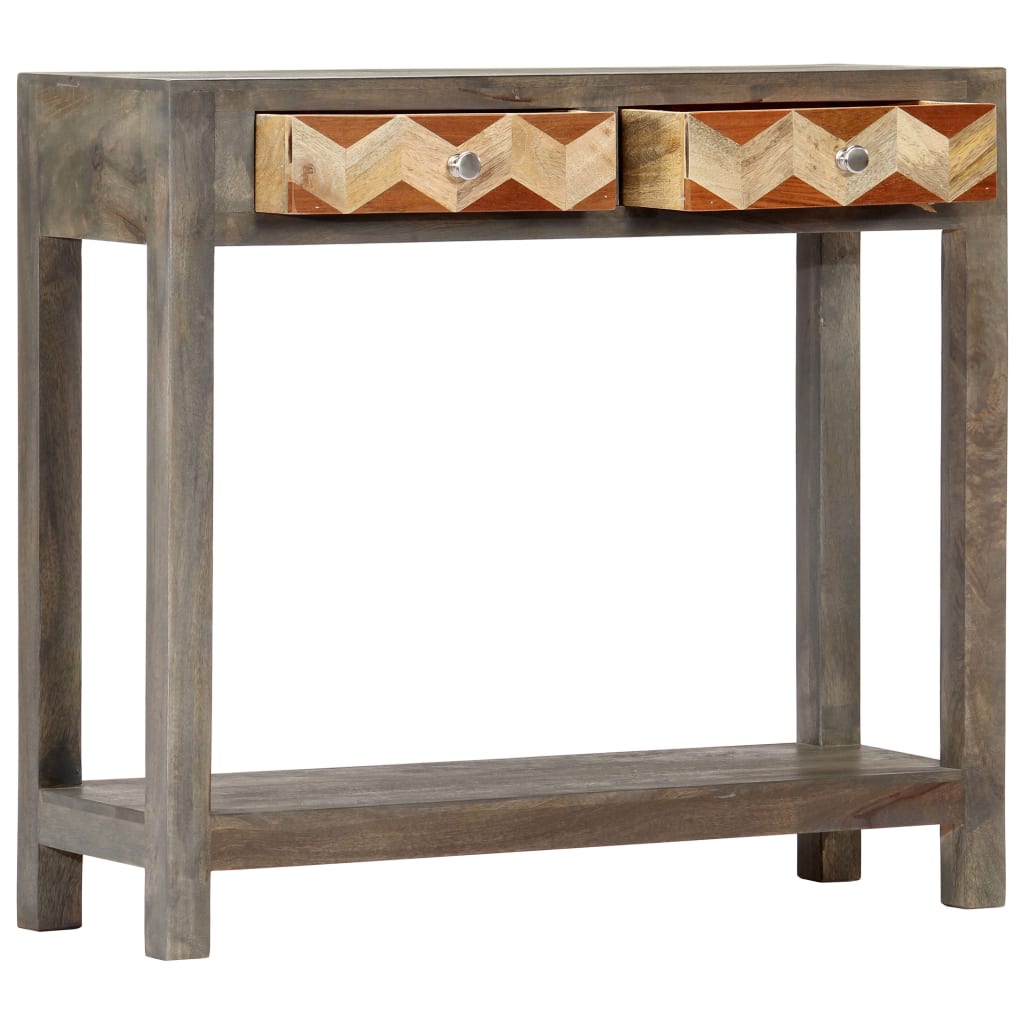 Console Table Grey 86x30x76 cm Solid Mango Wood - Newstart Furniture