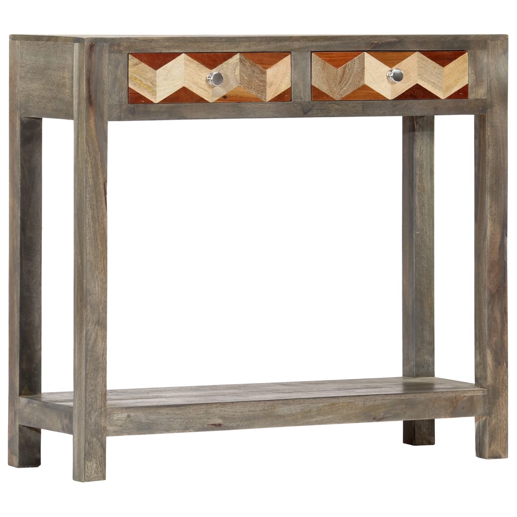Console Table Grey 86x30x76 cm Solid Mango Wood - Newstart Furniture