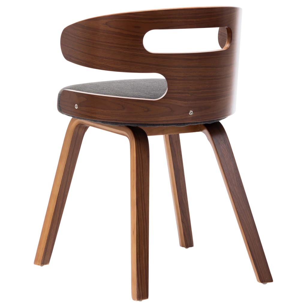 Dining Chairs 2 pcs Dark Grey Bent Wood and Fabric - Newstart Furniture