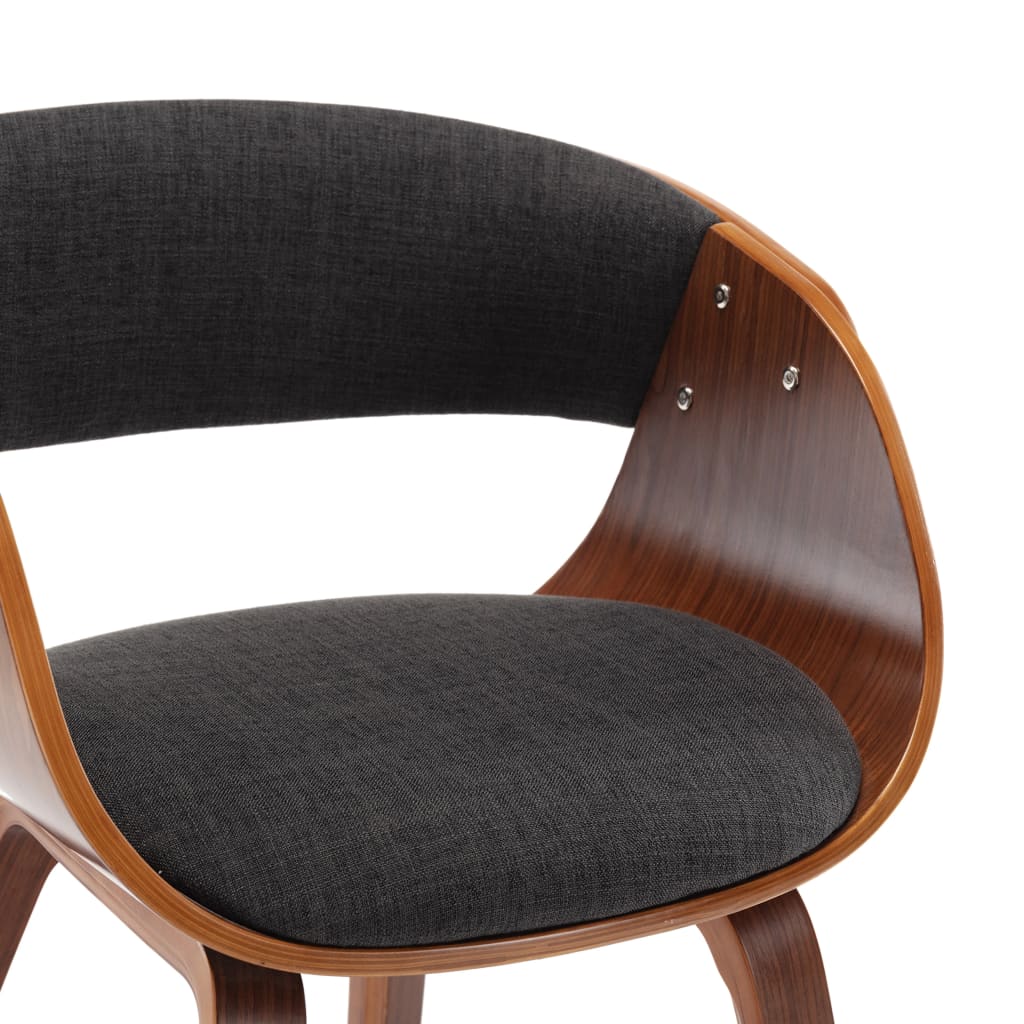 Dining Chair Grey Bent Wood and Fabric - Newstart Furniture