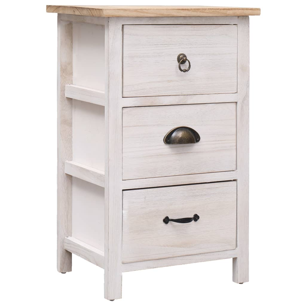 Side Cabinet 35x25x57 cm Paulownia Wood - Newstart Furniture